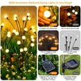 thumbnail image 2 of Pack de 4 luces solares de jardín con 32 LEDs tipo luciérnaga bombilla grande decoración exterior para patio regalo ideal para mujeres y abuelas resistente al agua IP65, 2 of 6