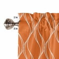 thumbnail image 5 of Half Window Curtain 36 Inches Long, Orange Stripes Window Treatment Curtain Drapes, Simple Geometric Modern Monochrome Small Tier Curtains for Bathroom Over Sink, 27.5"x36", 2 Panels, 5 of 7