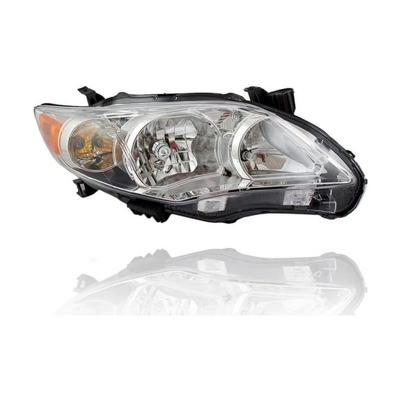 Headlight Assembly - Cooling Direct Fit/For TO2503203 11-13 Toyota Corolla-Base/CE/LE (North American Build) - Right Hand - Passenger, With Chrome, CAPA