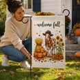 thumbnail image 7 of Welcome Fall Garden Flag, 12x18 Inch Maple Leaf Yard Banner, Autumn Pumpkin Sunflower Yard Flags for Thanksgiving Rustic Seasonal Outside Outdoor Decoration, 7 of 7