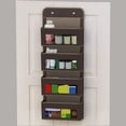 thumbnail image 3 of Bolsillo de almacenamiento Organizador De Armarios De Puerta 4 Bolsillos Ropa Colgada De Pared Para Baño De Dormitorio Marrón Oscuro Marron oscuro Magideal Bolsillo de almacenamiento, 3 of 7
