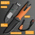 thumbnail image 4 of Plys Multifunction Fixed Blade Outdoor Survival Knife with Fire Stick and Whistle, Camping Essentials Gear, 4 of 7