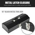 thumbnail image 5 of HPDMC Metal Tool Box Set of 2 - 16" Heavy Duty Steel Toolbox with Metal Latch - Portable Hip Roof Style Mechanic Tool Boxes for Car, Truck, Tractor & Home - Black, 5 of 8