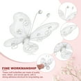 thumbnail image 3 of Uxcell 12Pcs Butterflies for Crafts 2.2" Organza Butterflies for DIY Craft Home Decor White, 3 of 6