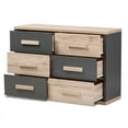 thumbnail image 3 of Bowery Hill 6 Drawer Double Dresser in Gray and Oak Brown, 3 of 9