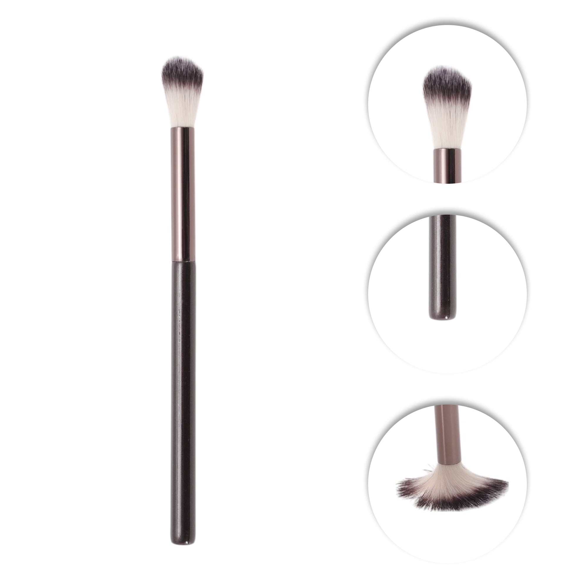 Unique Bargains 1 Pc Durable Highlighter Brush Brown Large