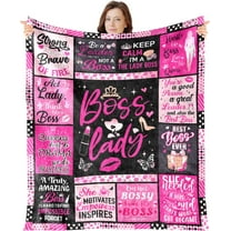 Boss Lady Gifts for Women - Bosses Day Gifts for Women Boss Birthday Appreciation Gift for Women Throw Blanket Gifts for Bosses Best Boss Gift for Birthday Christmas Office Home Decor 60x50