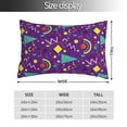 thumbnail image 2 of Goofa Retro 80s Style Print Plush Throw Pillow Case, Soft Velvet with Hidden Zipper, Decorative Cushion Cover for Sofa, Bed, Car, and Home Décor-14"x20", 2 of 6