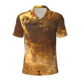 thumbnail image 2 of Daiia Golden Pig Cloud Fantasy Pattern Men’s Polo Shirts,Solid Deck Shirt,Classic Fit, Breathable Cotton Polo for Casual and Sport Wear-4X-Large, 2 of 7