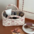 thumbnail image 3 of Yucurem Boho Quilted Fabric Storage Baskets for Organizing, Foldable Floral Laundry Hamper for Toys, Books, Towels, and Clothes, 8.86"x5.12"x4.72", 3 of 8