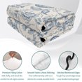 thumbnail image 4 of Full Quilt Set 78''x90'', Blue Paisley Lightweight Bedspread Coverlet Set with 2 Pillow Shams, Vintage Boho Flower Botanical Leaf Branch Breathable All Season Quilt Bedding for Bedroom/Guest Room, 4 of 9