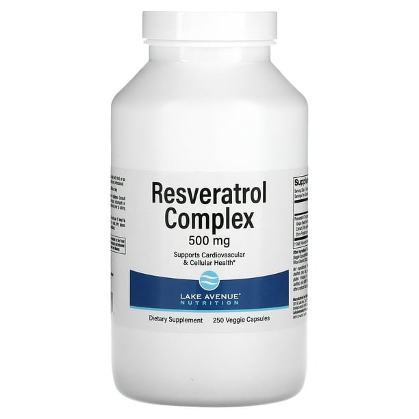 Resveratrol, Antioxidant Complex, Grape Seed Extract, Resveratrol & Red Wine Extract, 500 mg