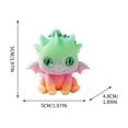thumbnail image 3 of Weloille 3D Printed Little Dragon Figurine 1Pc, Creative Mini Animal Statue, Smooth Hand Painted Decorative Ornament, Cute Desktop Decor for Home Office Shelf Bedroom Living Room, 3 of 6