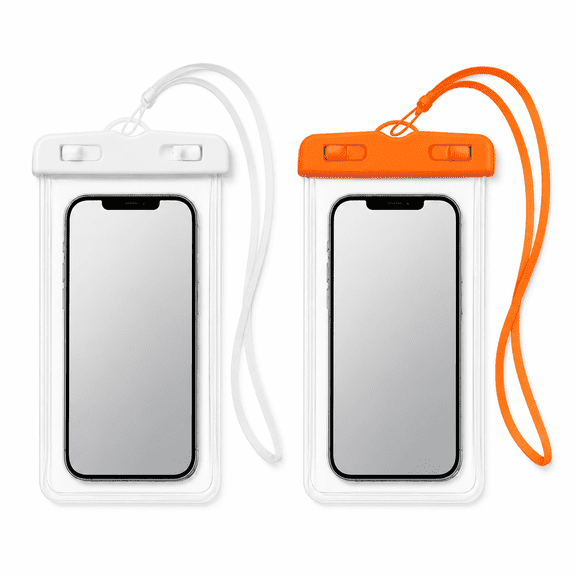 2 Pack Waterproof Phone Pouch, Universal Waterproof Phone Case Dry Bag with Lanyard, Touch Screen Cellphone Dry Bag for Beach, Pool, Cruise, Swimming and Travel, Fits Most Phones