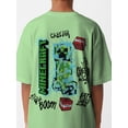 thumbnail image 4 of Minecraft, Boys' Elevated Front and Back Graphic T-Shirt, Sizes 4-20, 4 of 8