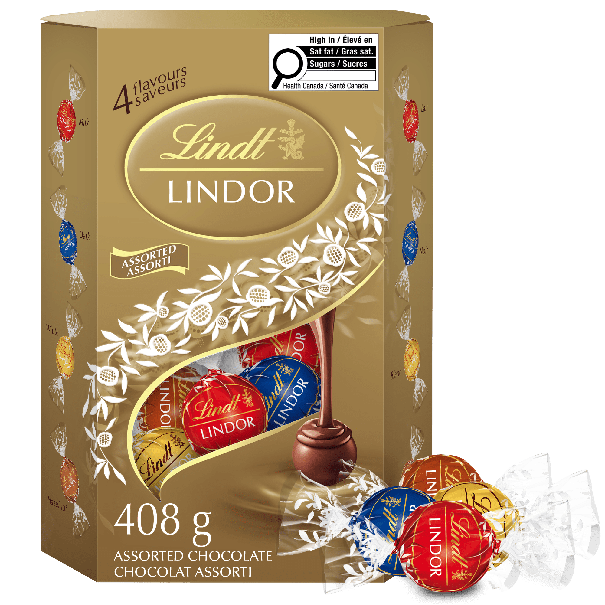 Lindt LINDOR Assorted Chocolate Truffles Cornet, 408g Box - Walmart.ca