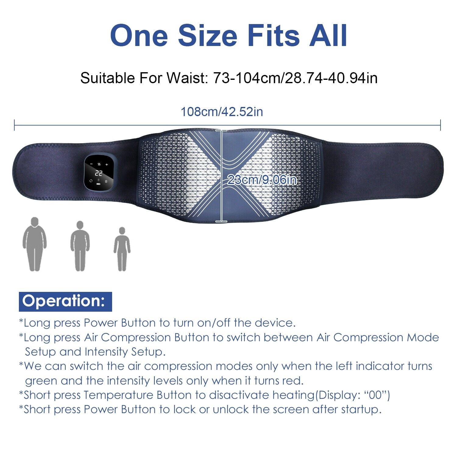 iMounTEK Cordless Heating Pad with Massager Portable Lower Back Massager Gifts for Mom Dad