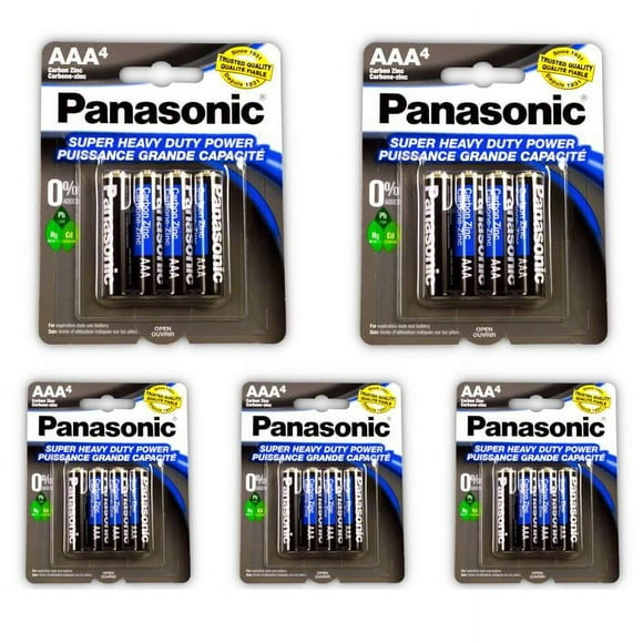 20pc Panasonic AAA Batteries Super Heavy Duty Power Carbon Zinc Triple A Battery 1.5v