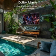 Sylvox 75 inch Outdoor Smart TV, 2000 Nits 4K UHD HDR 10 IP56 Waterproof Google Television with Dolby Atmos, Voice Remote,Chromecast, Pool Pro 3.0