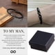 thumbnail image 4 of To My Man, Infinity Leather Bracelet Husband Gifts From Wife I Love You Forever And Always Bracelet Boyfriend Anniversary Birthday Christmas Fathers G, 4 of 5