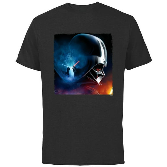 Star Wars Obi-Wan Kenobi vs Darth Vader - Short Sleeve Cotton T-Shirt for Adults - Customized-Black