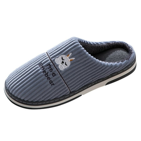 

NECHOLOGY Owl Slippers for Men Indoor Cotton Slippers For Men Lightweight With Memory Foam And Soft Mens Home Slippers Shoes Grey 9.5