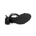 thumbnail image 5 of BLISSFUL STEP Women's Shoes Block Heel Open Toe Lace Up Crisscross Strap Party Sandals Black 6, 5 of 7