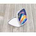 thumbnail image 2 of Colorful Delphinium Compact Mirror 2.75 in x 3 in, 2 of 4