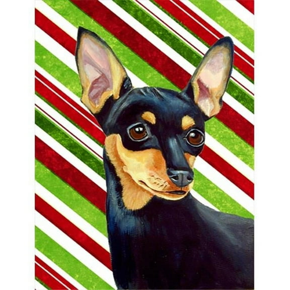 11 x 15 in. Min Pin Candy Cane Holiday Christmas Garden Size Flag