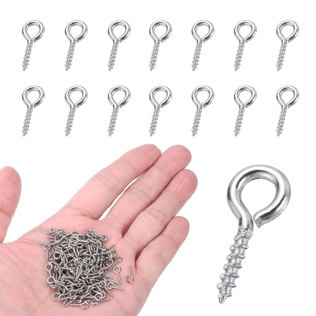 200 Pack Crochets à Vis, M1.2x12mm Boulons à Illets en Acier Inoxydable 304