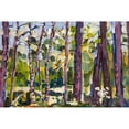 thumbnail image 3 of Ferrell, Erin McGee 24x17 Black Modern Framed Museum Art Print Titled - Brushy Treeline II, 3 of 5