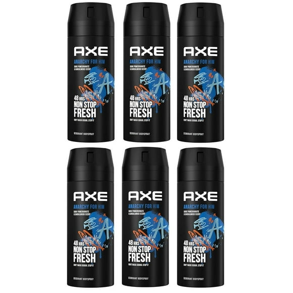 AXE Déodorant Vaporisateur Corporel Anarchy 150 ml / 5.07 Oz (Lot de 6)