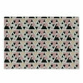 thumbnail image 1 of Geometric Cutting Board, Modern Composition with Different Colored Triangles Doodle Shapes, Decorative Tempered Glass Cutting and Serving Board, Small Size, Peach Coral Black, by Ambesonne, 1 of 1