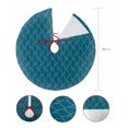 thumbnail image 7 of Peacock Green Geometric Christmas Tree Skirt 36 Inches Large Christmas Skirt Tree, Abstract Modern Wave Lines Art Tree Skirt Christmas Decorations for Fireplace Party Holidays Indoor Outdoor, 7 of 7