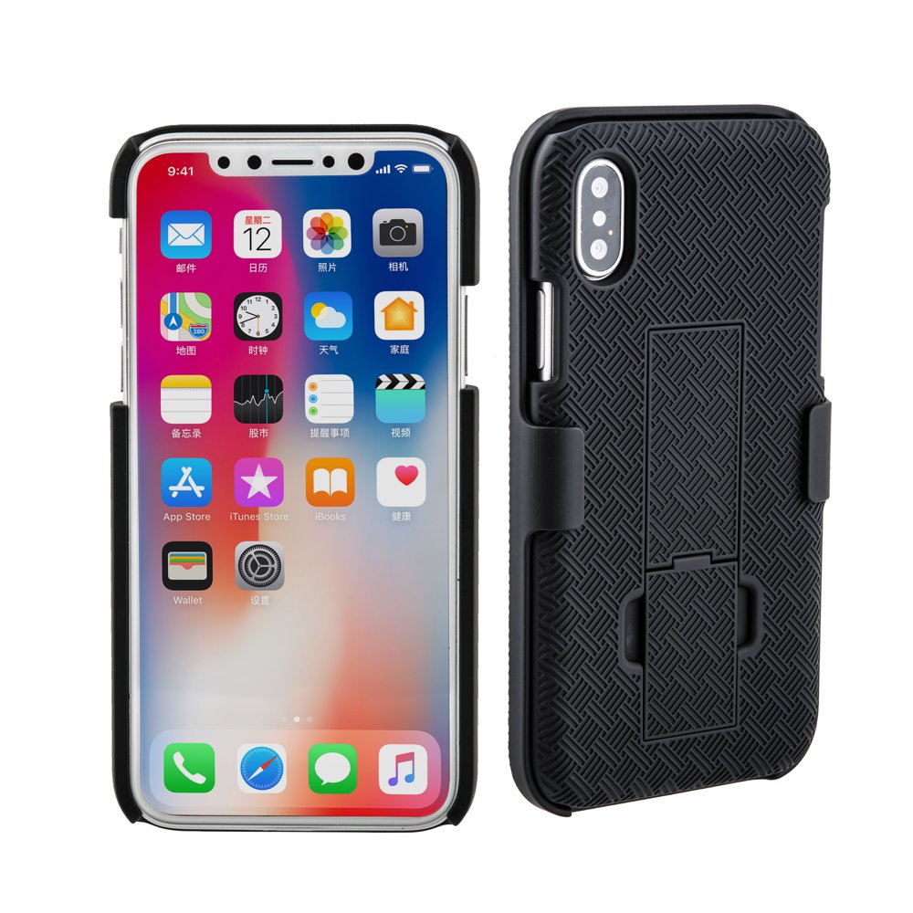 Minisuit Clipster Kickstand Holster Case + Belt Clip for iPhone X