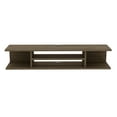 thumbnail image 4 of Pivot Modern Engineered Wood Floating TV Stand for 55" TVs, Oud Oak Color, 4 of 10