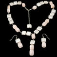 thumbnail image 3 of Peruvian Pink Opal & Pearl Spectacular Sterling Silver Set| Adjustable 16-18" |, 3 of 12