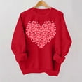 thumbnail image 4 of Penkiiy Chandails en Molleton de la Saint-Valentin Love Heart : Chandails en Molleton de la Saint-Valentin pour Femmes Décontracté Graphique Adorable Pull à Manches Longues TP Rouge, 4 of 4