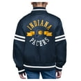thumbnail image 2 of Youth-Starter  Navy Indiana Pacers Printed Logo Varsity Satin Full-Snap Jacket, 2 of 2