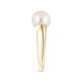 thumbnail image 3 of ANGARA Solitaire Freshwater Cultured Pearl Dome Ring in 14K Yellow Gold for Women | June Birthstone, Birthday, Anniversary, Jewelry Gift for Women | Pearl Ring, 3 of 8