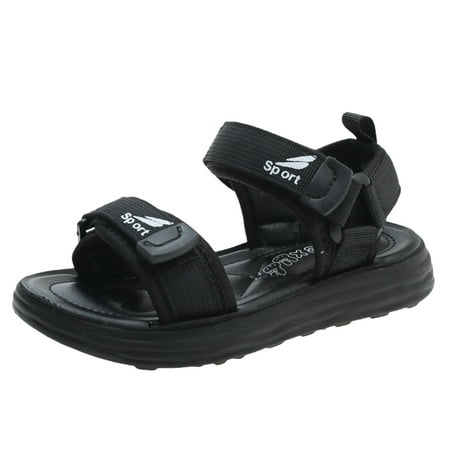 

Tengma Toddler Sandals Cartoon Sandals Summer Soft Sole Casual Shoes Children Sports Beach Shoes Middle And Big Children Kid Shoes （Black Size: 26）