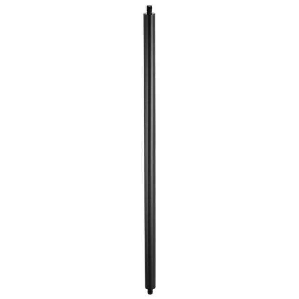 Uxcell 12" Varilla de extensión de metal, rosca macho a macho 1/4"-20, accesorio estabilizador ligero de aleación de aluminio para tubo extensor de trípode para cámaras DSLR y de acción, negro