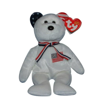 Ty Beanie Baby: America the Bear- White | Stuffed Animal | MWMT price history on PriceWatchPro