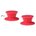 thumbnail image 4 of 2 perillas de silicona para tapa de olla con tornillos, resistentes al calor. Rojo, 4 of 9