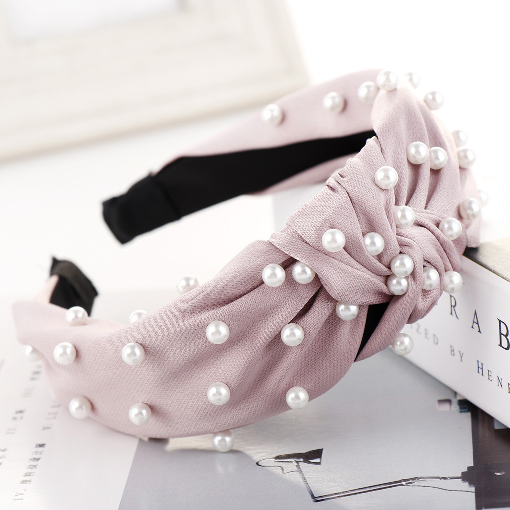 Miarhb Miarhb Plus Size New Sweet Bow Knot Beading Hairband Women Hair Head Hoop Girls Headband Walmart Com Walmart Com