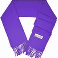 thumbnail image 2 of Unisex Winter Solid Plain Scarves Wool Feel Classic Super Soft Luxurious Scarf - Purple, 2 of 5