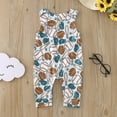 thumbnail image 2 of KVPLBQFD Kids Brown Sweatsuit Boys and Onesie Baby Boy Girls Sleeveless Baseball and Rugby Prints Romper Jumpsuit for Gifts for 3 Month Old Girl Cute Baby Girl Clothes, 2 of 5