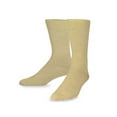 thumbnail image 3 of TeeHee Men's Bamboo Crew Dress Socks 3-pack (Argyle Texture White, Khaki, Brown), 3 of 4