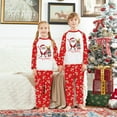 thumbnail image 5 of Christmas Family Pajamas Matching Set Santa Elk Print Top Red Pant Loungewear Sleepwear, 5 of 7