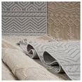 thumbnail image 7 of LOOM & LUXE Area Rug 2x8 - Geometric Grey/White Indoor Outdoor Rug - Non-Shedding Stain Resistant Rug for Living Room, Bedroom, Entryway Grey+White + Polypropylene, 7 of 7